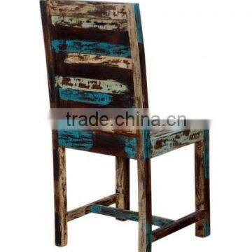 INDIA COLORFUL ROSEWOOD DINING CHAIR , Multi Color DISTRESSED DINING CHAIR photo-4