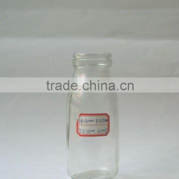 250ML Clear Milk Juice Glass Bottle