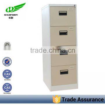 High quality steel 4 drawer filing cabinet with plastic handles