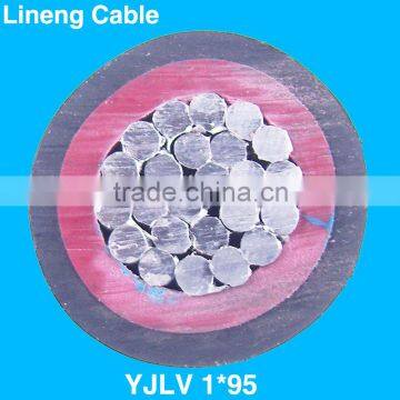 Lineng Wire Cable YJLV 1*95 Red Low Voltage 1 Core Aluminum Electrical Power Cable