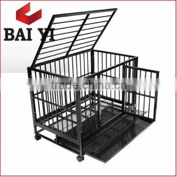 Good Quality Square Tube Dog Cages With Wheels