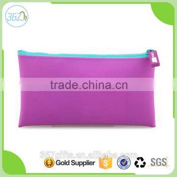 Candy Colour Clutch Bag Outdoor Ladies Cosmetic Bag with Customized Resin Zipper