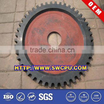 Custom CNC plastic steel iron or metal large diameter spur gear