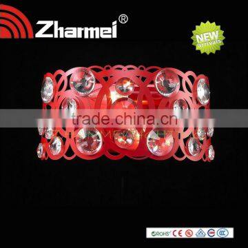 Modern Crystal Red materials E14 Wall Lamp