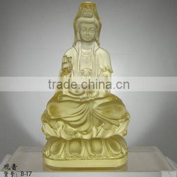 Crystal/Jade Transparent Female Jade Buddha Statue