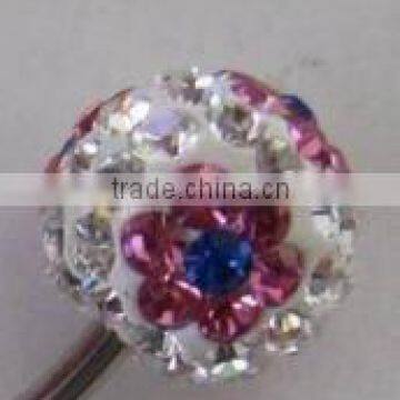 Flower CZ Epoxy Ball