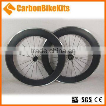 CarbonBikeKits High quality alloy brake surface carbon clincher 90mm road wheels PW90C-A