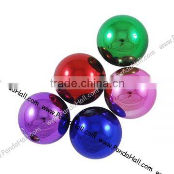 18mm Round Acrylic Mardi Gras Beads Flashing(PACR-S49-M)