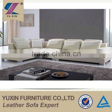 chinese foshan corner white modern leather sofa