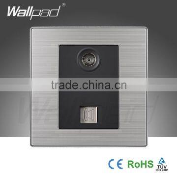 2015 China Hot Sale Wholesaler Wallpad Luxury Wall Light Switch Panel TV+TEL Socket