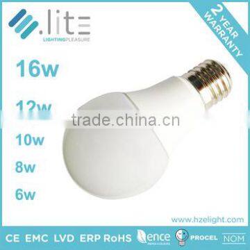 Hangzhou OEM Factory Led Lamp Led Bulb A60 A19 Standard 7w Dimmable 560lm Plastic Coated Aluminum E27 E26 B22 Base High Quality