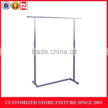 Chrome plated z metal clothing hanging display rack