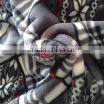 100% Polyester Cheap Flannel Printed Fabric