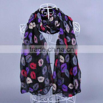 LIP Multicolor 100% Viscose Women Scarf Voile Scarves 180*90 Pashmina Muslim