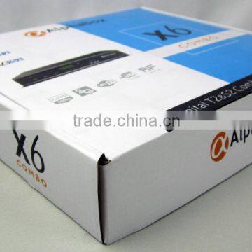 Stocks for 2016 newest Alphabox X6 Combo autoroll powe rvu T2&S2 Combo decoder with RF support CCCAM