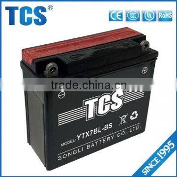 Maintenance 12v 7a maintainence free battery for motorcycle