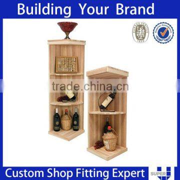 2016 special design mdf wooden beer rack display shelf