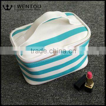 Women Cosmetic Organizer Travel Stripe Toiletry Case photo-6