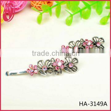 wholesal cute princess pink diamond hairpins