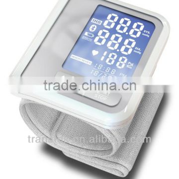 New design portable wrist bluetooth blood pressure monitor with CE