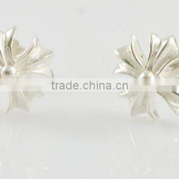 SE002 sterling silver stud earring flower drop earring for girl