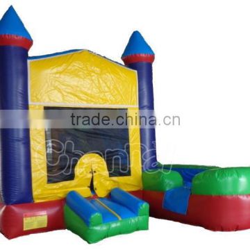 Wet Inflatable Moonwalk Slide Combo, Inflatable Bouncy Castle with Slide