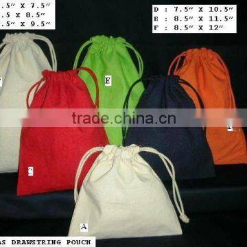 Recyclable Cotton Canvas Drawstring Gift Packaging Pouch