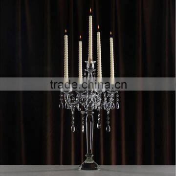 2016 wholesale glass candelabra weddings centerpiece