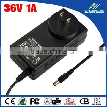 Input 100-240V 50/60 Hz Adaptor 36V 1A AC To DC Adapter With US Plug