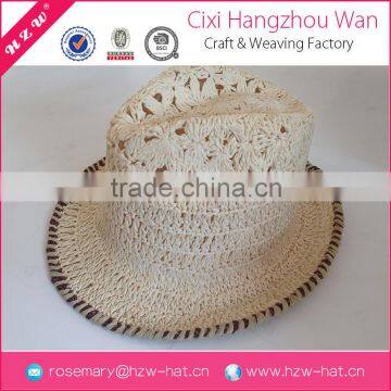 wholesale china trade cheap straw hat with a bowknot