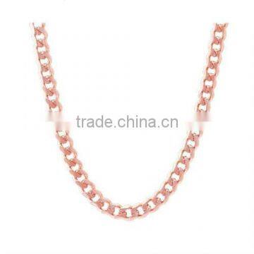 TN303 HOT Rose Gold Curb Chain Necklace