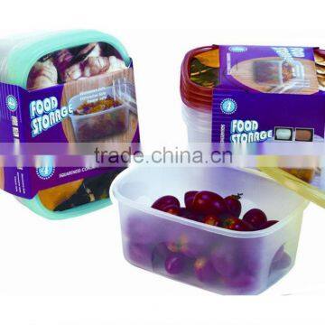 4pcs rectangular microwave safe container set GL18-4