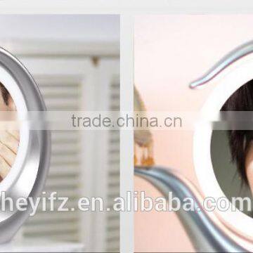 Hot Selling Double Sides ABS 360 Degree Rotating LED Light Magnifying Makeup Mirror photo-2