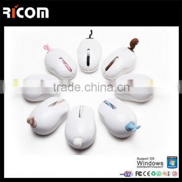 High Quality Animal Tail 2.4G Wireless Mouse for Gift Promotion ------MW8042---Shenzhen Ricom