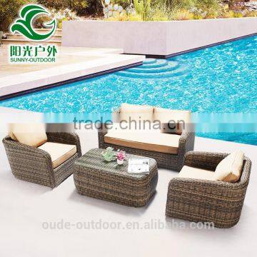 Top grade wholesale rattan wicker furniture soft rattan sofa set factory price