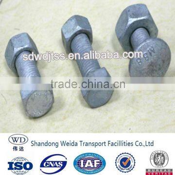 zinc coated bolts and nuts for guardrail use