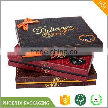 custom handmade luxury chocolate box gift packaging box with divider