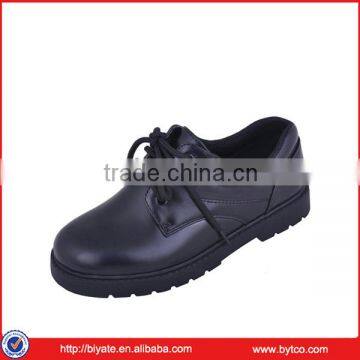 2016 fashional black lace up leather school shoes