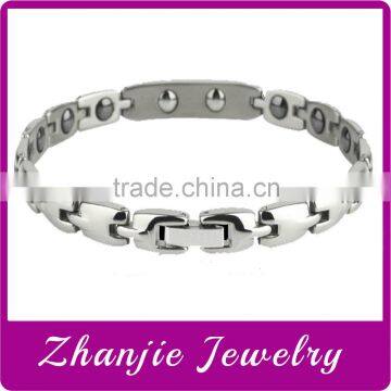 High quality scalar energy germanium titanium steel fashion bio magnetic bracelet bangle healthy jewelry made in China