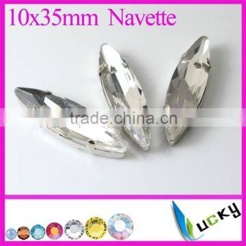 9.5x35mm 13x27mm 13x22mm Large Navette shape Crystal Fancy stones pointback Rhinestones