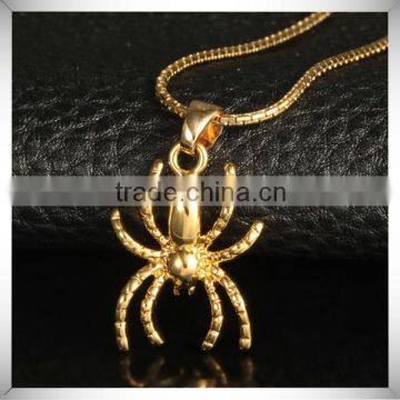 Vintage Spider Pendant for Best Friends 18K Gold Plated Essential Oil Brass Jewelry photo-3