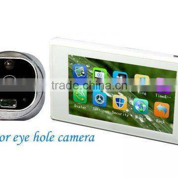 4.7" video Record Night Vision Anti-damage door viewer peephole door bell ring with camera