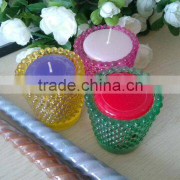 2015 sales colored votive spiral church taper candles