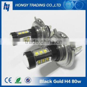 Black-top H4 80w led beam lights