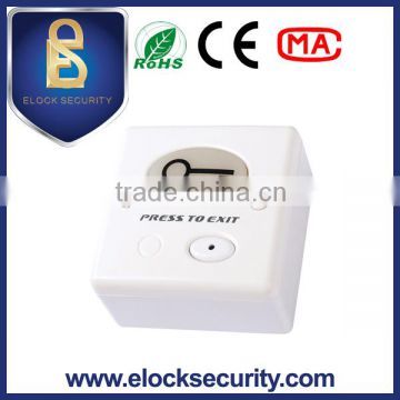 Surface mounted fireproof plastic push to exit button