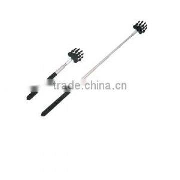 Best Selling Telescopic Black Handy Bear Claw Back Scratcher With Durable Stainless Steel Design & Non-slip Pvc Handle