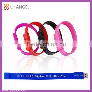 Cheap usb flash drive bracelets, company gift silicone usb bracelet 8GB, wristband usb China manufacturer