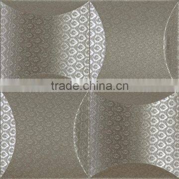 Classic Square Faux Leather Wall Panel With Rose Embossed