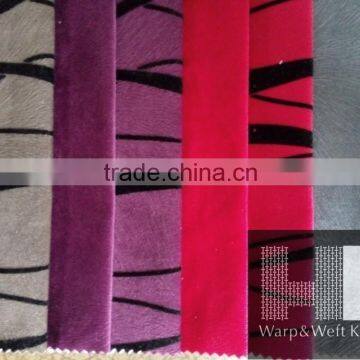 ZJHF-E15 100% Polyester Super Soft Burntout Flocking Fabric for Upholstery Fabric photo-2