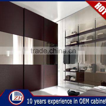 Factory direct 3 door wall mounted bedroom closet design